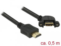 DELOCK HDMI-Kabel A->A St/Bu z.Einbau 110° gew....
