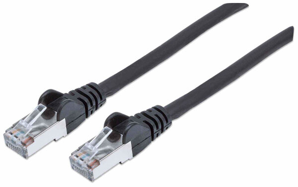 INTELLINET Patchkabel Cat6a-Stecker/Cat7-Rohkabel 1m schwarz