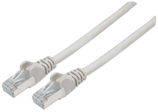 INTELLINET Patchkabel Cat6a-Stecker/Cat7-Rohkabel 1m grau
