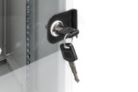 DIGITUS Wandschrank     Compact  9HE 254mm 10" Glastür grau