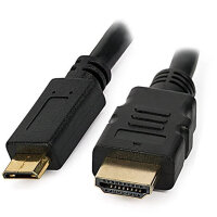 Techly HDMI kabel High Speed mit Ethernet-Mini HDMI, 1.8m sw