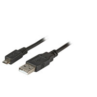 EFB USB2.0 Kabel A-Micro-B 5pol.,St-St,0.5m,schwarz,Premium