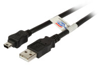 EFB USB2.0 Kabel A-Mini B (5polig),St.-St.,1.8m,sw,Premium