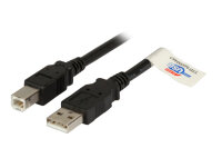 EFB USB2.0 Anschlusskabel A-B,St.-St.,0.5m,schwarz,Premium