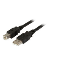 EFB USB2.0 Anschlusskabel A-B,St.-St.,5m,schwarz,Premium