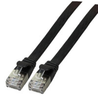 EFB RJ45 Flachpatchkabel U/FTP Cat.6A PVC  2.00m schwarz
