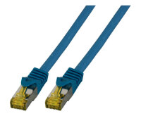 EFB RJ45 Patchk. S/FTP Cat.6A LSZH Cat.7 Rohk.  0.25m blau