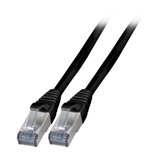 EFB RJ45 Patchkabel S/FTP Cat.6A TPE 10.00m schwarz