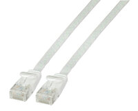 EFB RJ45 Flachpatchkabel U/UTP Cat.6A PVC  0.50m weiß