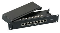 EFB Mini Patchpanel 8xRJ45 Cat.6A,1HE 10",Wandbef.,grau