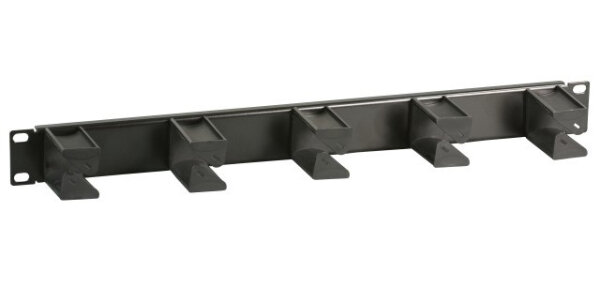 EFB 19" 1HE Kabelführungspanel, 5x Bügel für LWL, schwarz