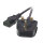 EFB Netzleitung UK BS1363A-C13 180°,schwarz,3m,3x1.00mm