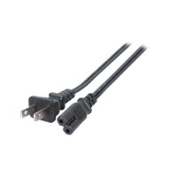 EFB Netzkabel USA/NEMA 5-15P-C7 180°,sw,1.8m,SPT-2...