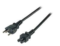 EFB Netzkabel Schweiz Typ 12 - C5 180°,sw,1.8m,3x0.75mm
