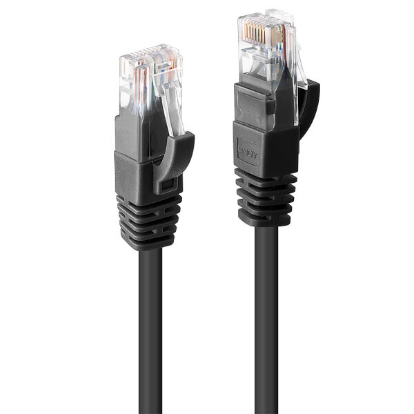 LINDY Patchkabel Cat6 U/UTP schwarz      0.30m