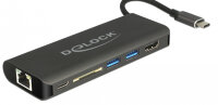 DELOCK Dockingstation USB-C HDMI 4K 30Hz/Gigabit LAN/USB PD