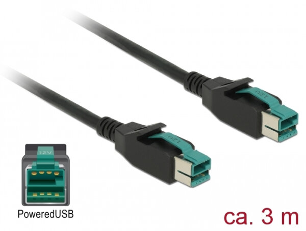 DELOCK PoweredUSB Kabel 12V St > St 3.0m