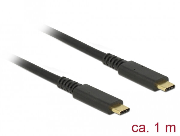 DELOCK USB 10 Gbps Kabel USB Type-C St > St PD 3.0 60W 1m