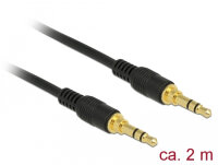 DELOCK Klinkenkabel 3.5mm 3Pin St > St 2.0m schwarz