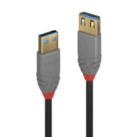 LINDY USB 3.0 Verlängerung Typ A/A Anthra Line M/F 1m