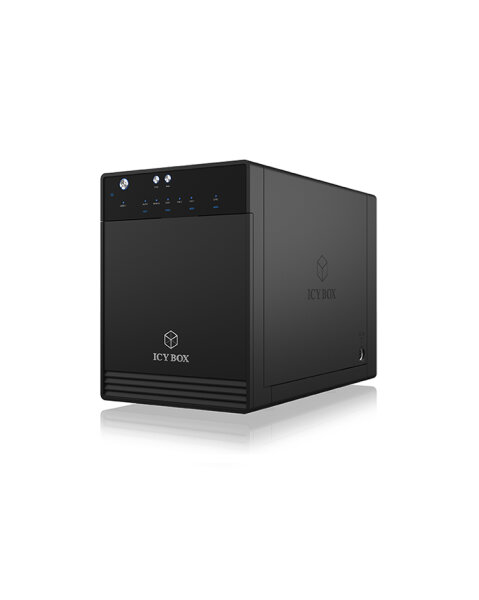 IcyBox IB-3740-C31 USB 3.1 (Gen2) Case 4x 2.5"/ 3.5" SATA 6Gb/s schwarz