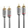 LINDY Audiokabel Dual Phono 3.5mm Cromo line 1m