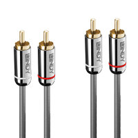 LINDY Audiokabel Dual Phono 3.5mm Cromo line 2m