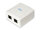 Equip Aufputzdose Cat6  2-Port 2x RJ45 UTP       RAL 9010 ws Polybeutel