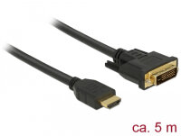 DELOCK Kabel HDMI > DVI 24+1 bidirektional  5.00m schwarz