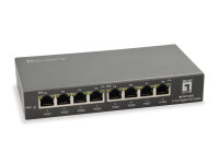 LevelOne PoE+Switch  8xGE PoE          120W unmanaged Metall