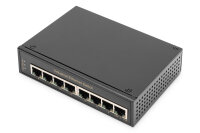 DIGITUS Switch Ind. 8-Port  Gigabit         Unmanaged schwar