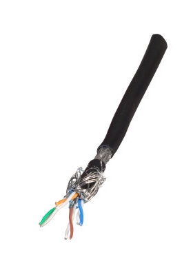 EFB Rohkabel Cat7 S/FTP LSZH 100.00m Ring schwarz