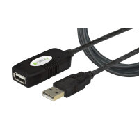 Techly USB 2.0 Aktive Verlängerung, Hi-Speed, 10m,...
