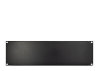 Inter-Tech 19" Blindplatte, schwarz 3HE, geschraubt