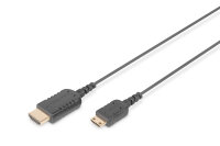 DIGITUS HDMI Anschlusskabel, C-A, HighFlex St/St, 2.0m, sw