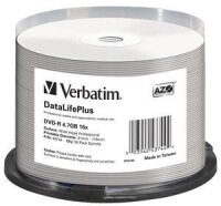 DVD-R  Verbatim 4,7GB 50pcs Spin Wide printable no-ID 16x