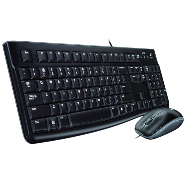 Logitech Desktop MK120 USB Maus Tastatur Combo schwarz