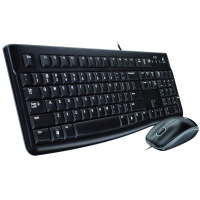 Logitech Desktop MK120 USB Maus Tastatur Combo schwarz