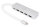 DIGITUS USB-C-Hub  4-Port 3.0->4xA3.0 1xC-PD intgr.Kabel wei