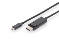 DIGITUS USB C Adapterkabel Typ C -DP 32,4GB  St/St 2.0m,  sw