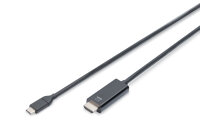 DIGITUS USB C Adapterkabel Typ C -HDMI A 4K St/St 5.0m, sw