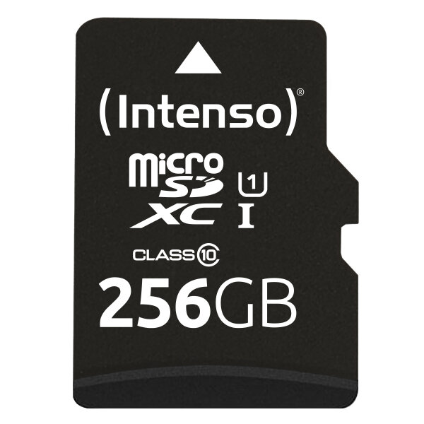 SD MicroSD Card 256GB Intenso SDXC UHS-I Class10