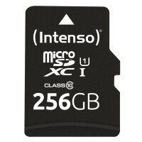 SD MicroSD Card 256GB Intenso SDXC UHS-I Class10