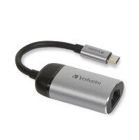 USB-C Verbatim zu Gigabit Ethernet Adapter 10 cm Kabel