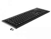DELOCK USB Tastatur 2,4GHz kabellos schwarz