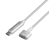 Logilink USB-C Ladekabel zu Apple Mag Safe 2charg. 1,8m,silb