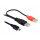 DELOCK USB Y-Kabel 2x A -> Mini-B St/St 1.00m