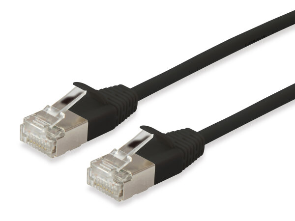 Equip Patchkabel Cat6A SlimFlex F/FTP 3.00m schw.LSZH 2xRJ45 Polybeutel