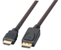 EFB DisplayPort auf HDMI A, St.-St., 5.0m, schwarz