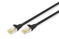 DIGITUS Patchkabel Cat6a S/FTP 2xRJ45  3.0m schw Hebelschutz
